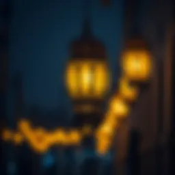 Traditional lanterns illuminating the streets during Ramadan nights