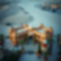 Aerial view of Rasal Khoor showcasing its unique architecture