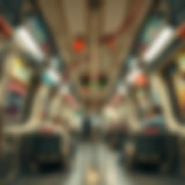 Inside view of Rashidiya Metro showing passengers