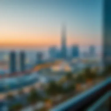Panoramic view of Dubai skyline from Regalia Deyaar