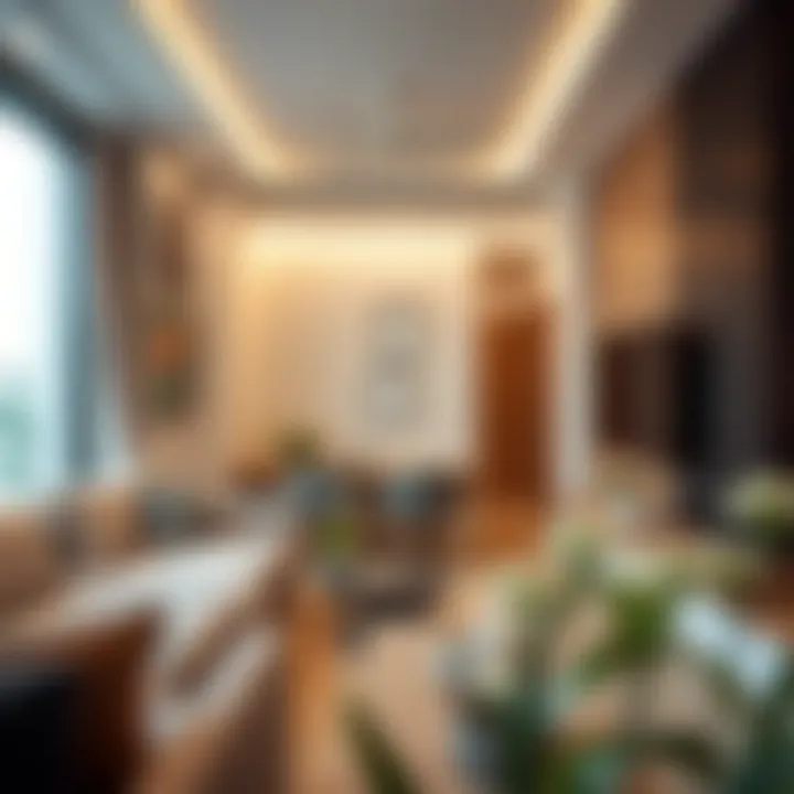 Modern living space in a 1 BHK flat