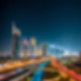 Stunning view of Rukn Al Raha's skyline