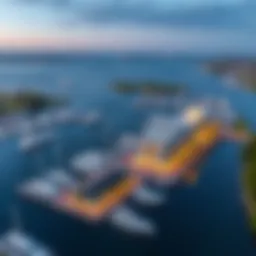 Aerial view of Select Group Marina showcasing its elegance