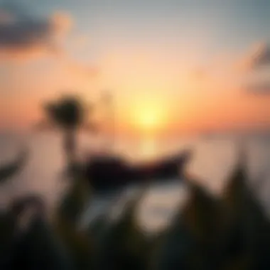 Stunning sunset over the waters surrounding Sinniyah Island