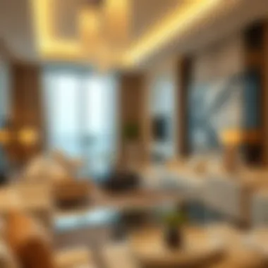 Luxurious interiors highlighting modern living spaces in The Bay Tower.