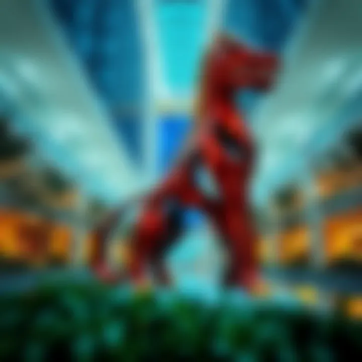 Artistic sculptures and installations within The Dubai Mall Park, reflecting the cultural essence of Dubai.