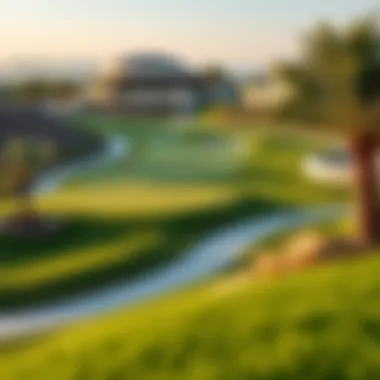 Beautifully landscaped golf course at Damac Hills