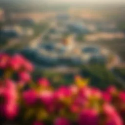 Aerial view of The Oasis by Emaar surrounded by lush greenery