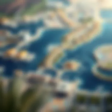 Map highlighting the strategic location of The Oasis in Dubai