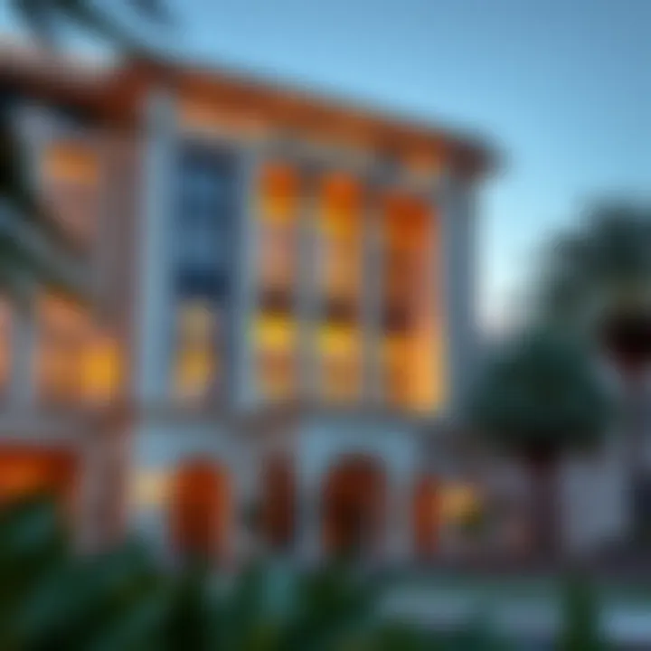 Stunning architectural facade of The Residences Dorchester Collection