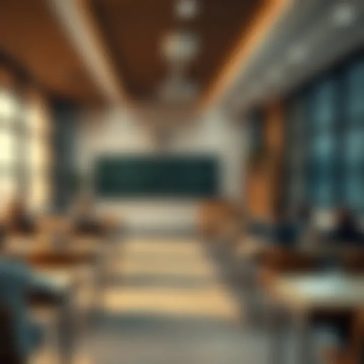 A classroom setting showcasing modern teaching methods