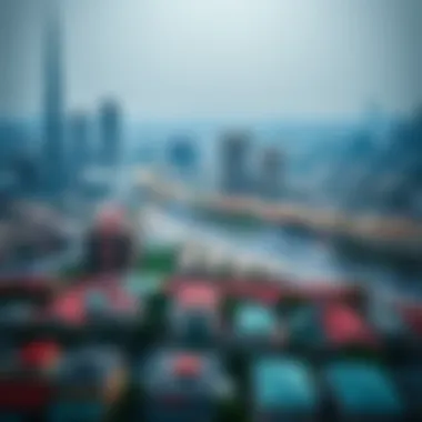 Exploring Dubai's Vibrant Neighborhoods Aerial view of a bustling Dubai neighborhood