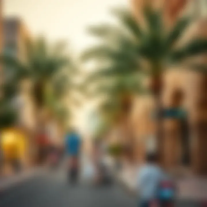 Vibrant street life in Al Quoz