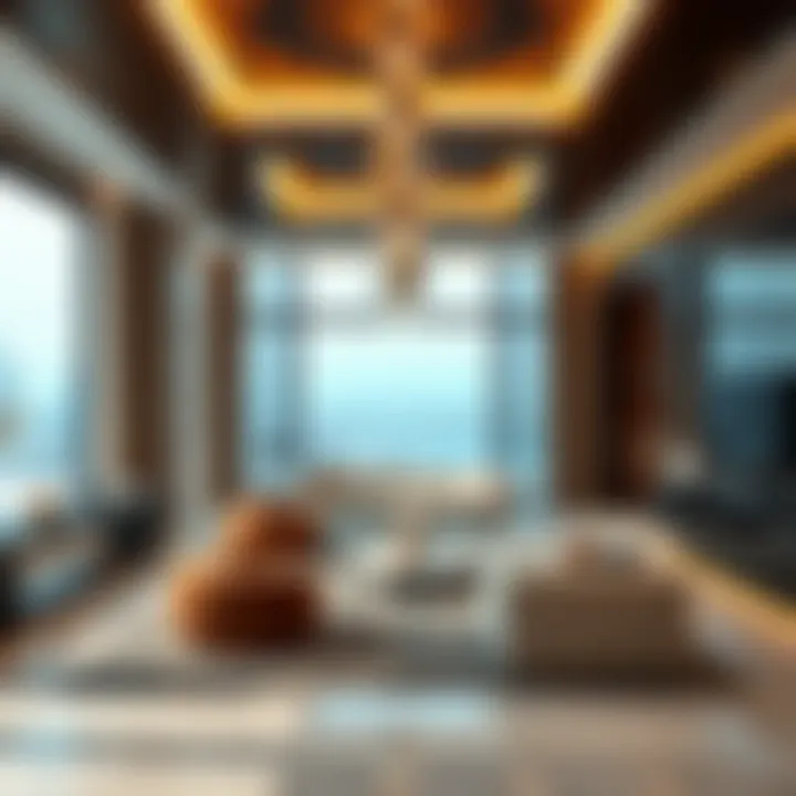 Interior view of a luxurious Dubai property highlighting modern design