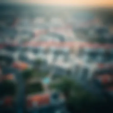 Residential Areas of Dubai Aerial view of Dubai's residential areas