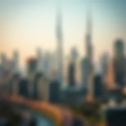 Dubai skyline with financial district
