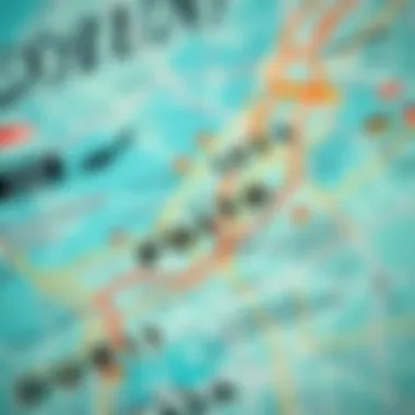 Postal code map of Dubai highlighting key areas