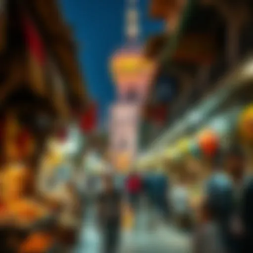 Exploring the Bustling Souks of Old Dubai Vibrant scene of a traditional souk in Old Dubai