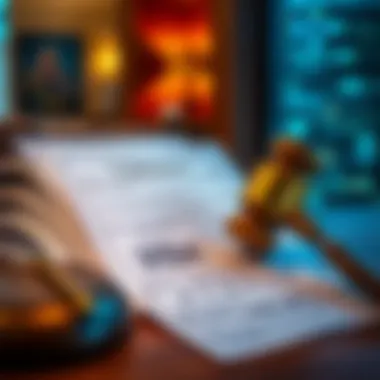 Legal Framework Surrounding Visa Regulations Illustration of legal documents related to visas