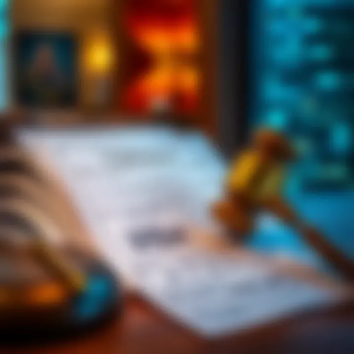 Legal Framework Surrounding Visa Regulations Illustration of legal documents related to visas