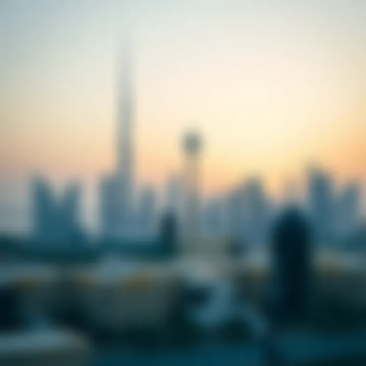 Dubai's Modern Skyline and Visa Regulations Dubai skyline depicting modern architecture
