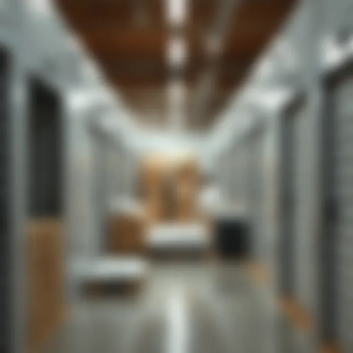 A spacious storage facility showcasing organized items for safekeeping