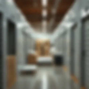 Secure Storage Options A spacious storage facility showcasing organized items for safekeeping