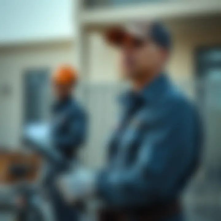 Team performing property maintenance services