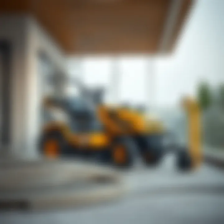 Modern maintenance equipment used in property upkeep