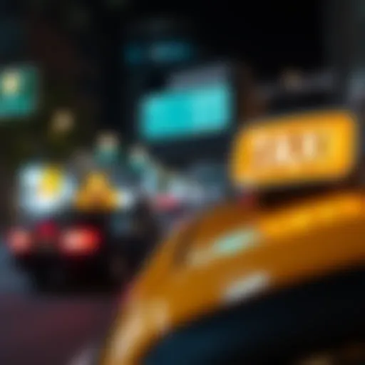 Taxi fare meter in Dubai showing pricing