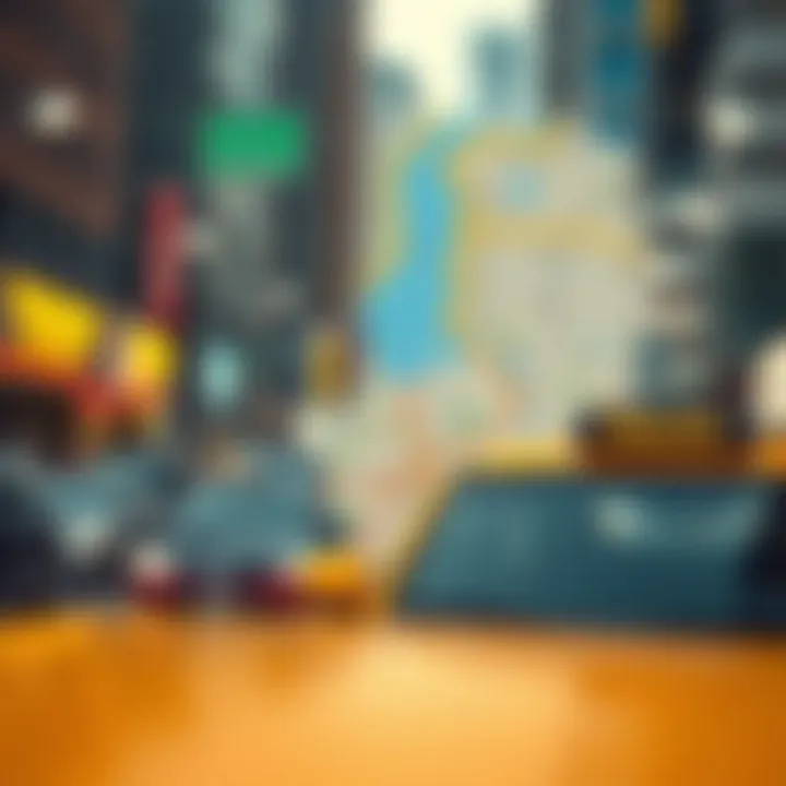 Map highlighting key taxi routes in Dubai