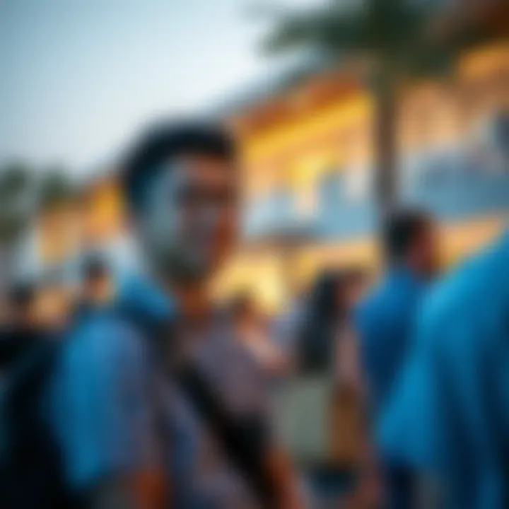 The vibrant campus life at University View during an event