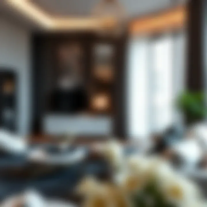 Elegant Interior of a Vida Downtown Apartment Luxurious residential apartment interior in Vida Downtown