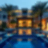 Luxurious outdoor pool area in Vida Dubai