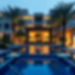 Luxurious outdoor pool area in Vida Dubai