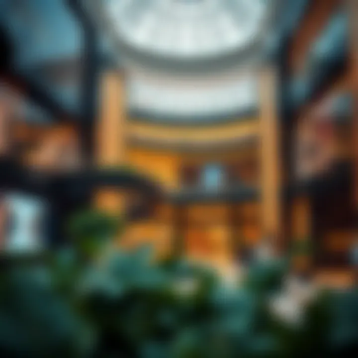 Exclusive shopping district showcasing luxury brands