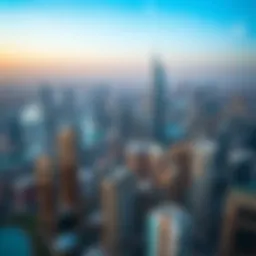 Luxurious skyline of Dubai's affluent district