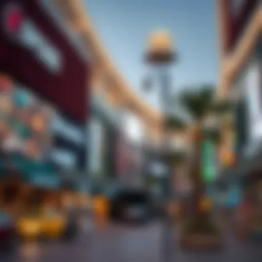 Modern shopping district in Dubai