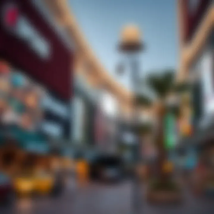 Modern shopping district in Dubai