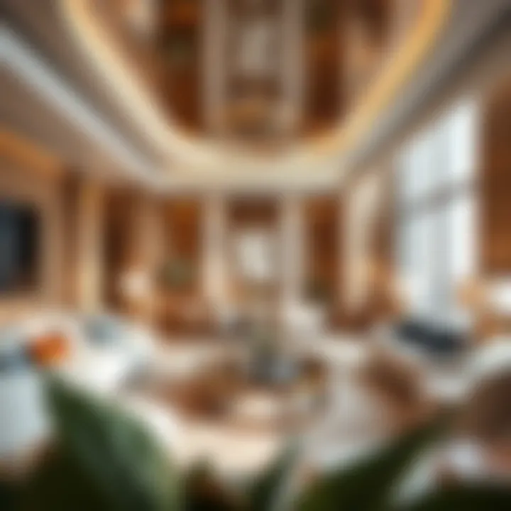 Luxurious interior design elements of Yacht Bay Tower