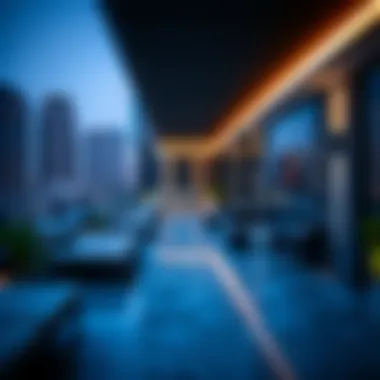 Luxurious amenities at Yasmin Building's rooftop terrace