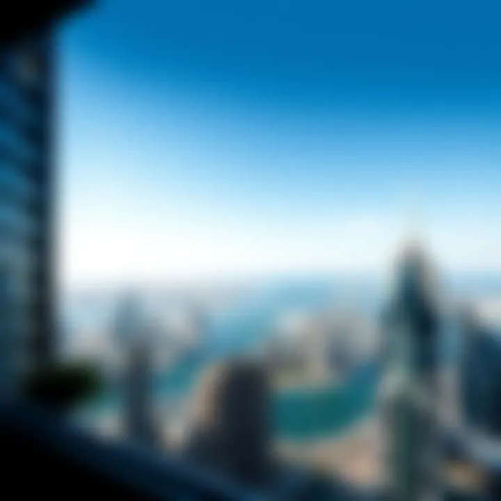 Panoramic view from a high-rise apartment in Zumurud Tower